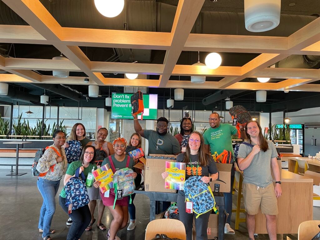 Dutonians in our Atlanta office assemble backpacks and school supplies as part of our volunteer event for Kipp Soul Primary School
