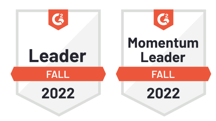 G2 Fall 2022 badges for Workload Automation category