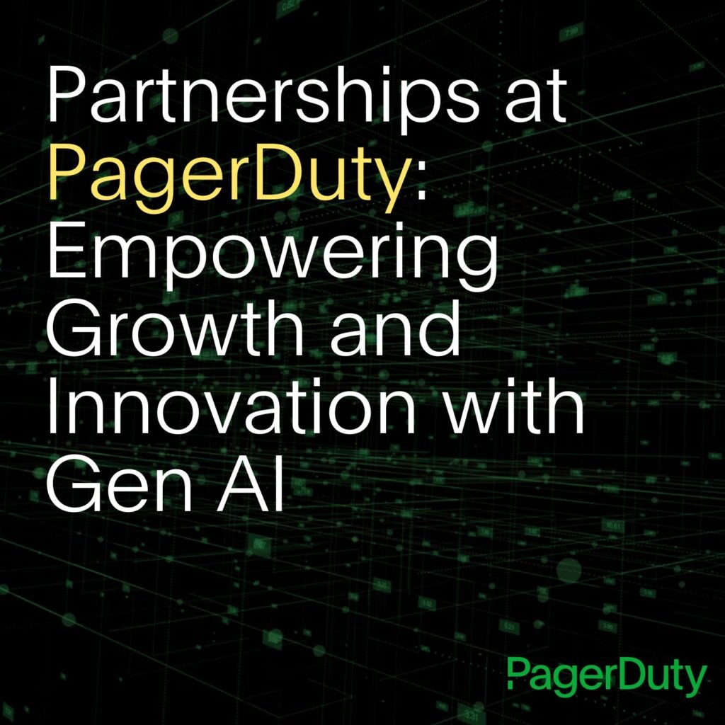 Static blog thumbnail with "Partnerships at PagerDuty: Empowering Growth and Innovation with Gen AI" text.