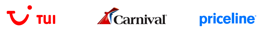 TUI, Carnival, and Priceline company logos