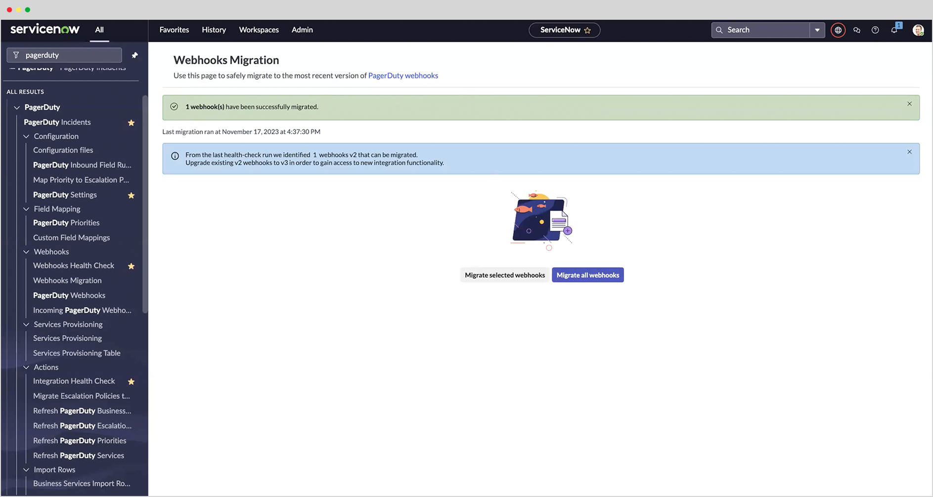 Screenshot of Webhook Migration Post
