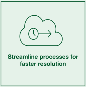 Streamline processes for faster resolution
