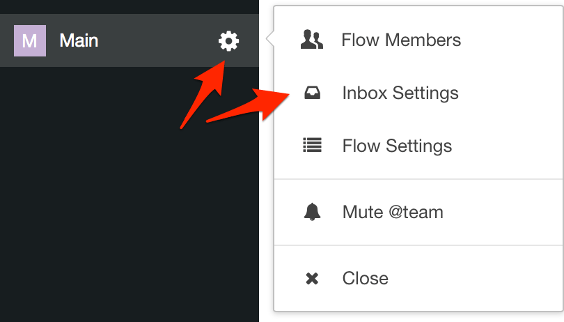 Flowdock Inbox Settings